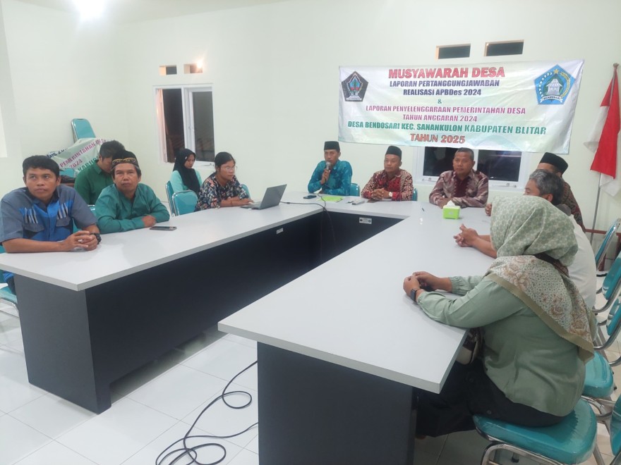 Musyawarah Desa Bendosari Bahas Pertanggungjawaban APBDes 2024 dan Kinerja Pemerintah Desa